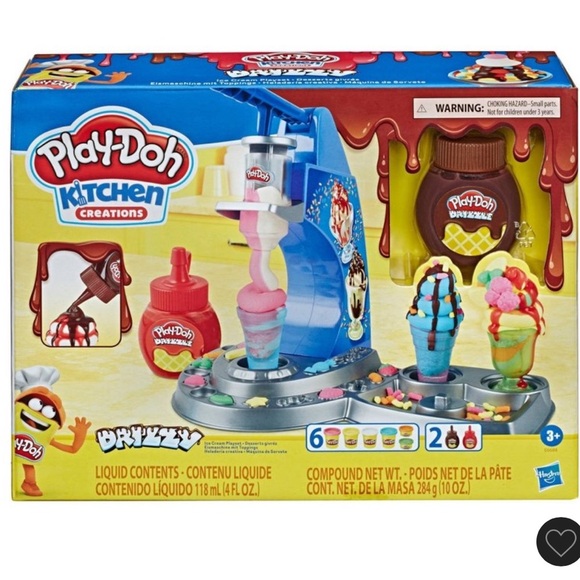 Play-doh Lot of 3 sets Pizza Oven Ice cream maker and Pasta maker with 15 dohs - Picture 7 of 8